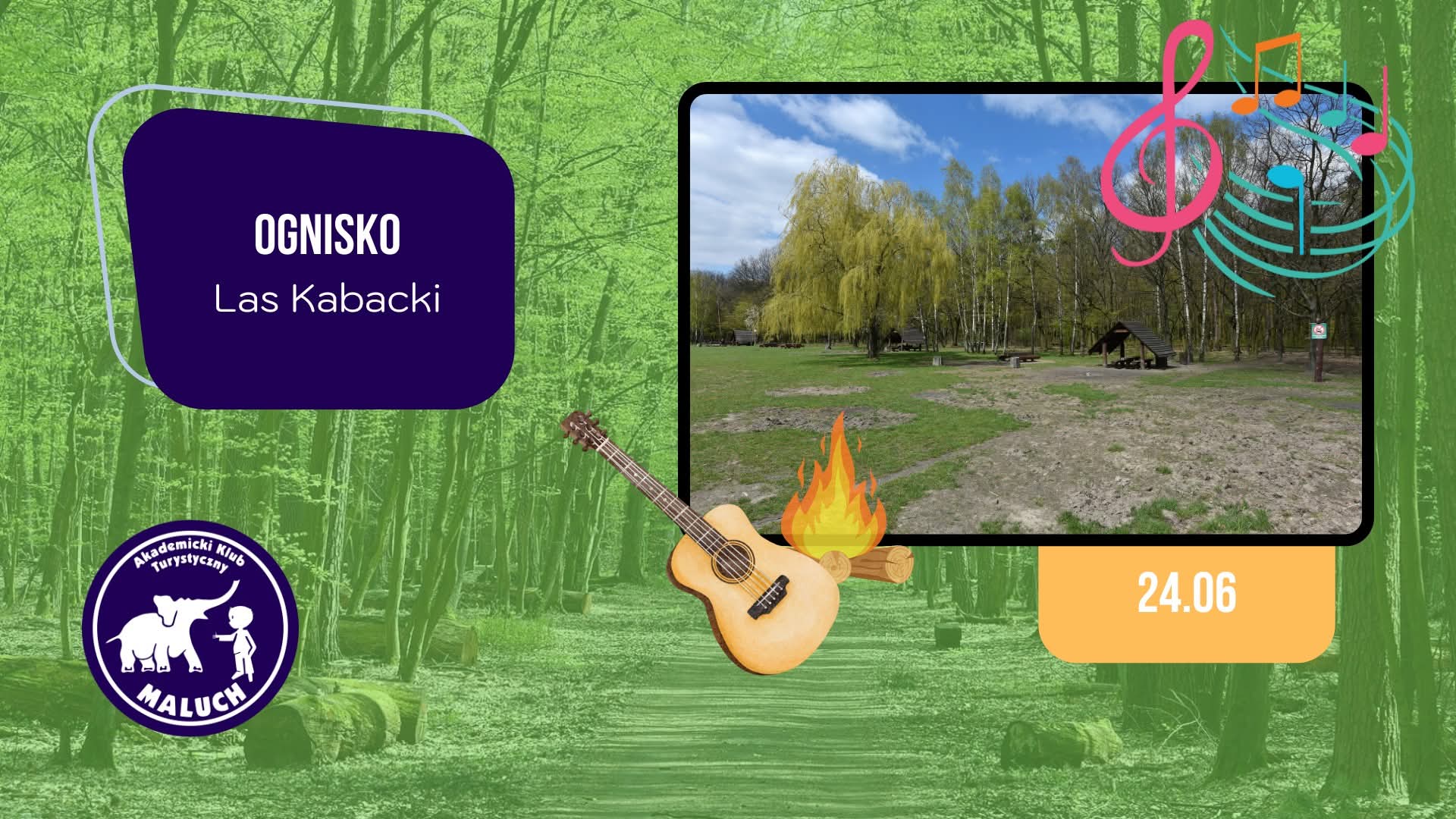 Ognisko w Lesie Kabackim